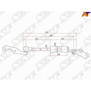 Амортизатор задней двери TOYOTA VITZ 99-05 прав SAT