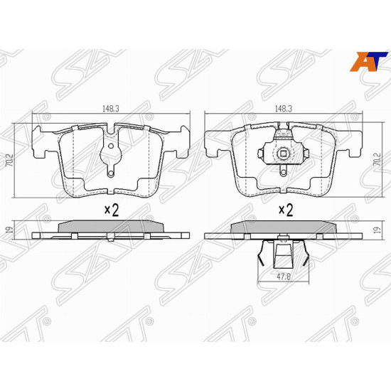 Колодки тормозные перед BMW 1 F20/F21 11- 2 F22 13- 3 F30/31/34/80 11- 4 F32/33/36/82/83 13- X3 F SAT