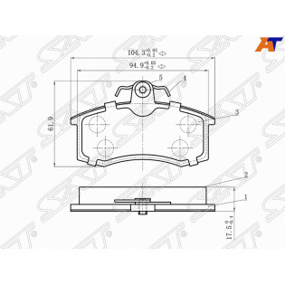 Колодки тормозные перед DATSUN ON-DO/LADA GRANTA/KALINA/PRIORA SAT