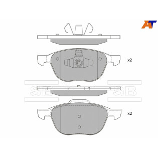 Колодки тормозные перед FORD FOCUS II/III/IV/KUGA I/KUGA II/MAZDA 3 BK/BL/PREMACY CP/CR/VOLVO S40 SANGSIN BRAKE