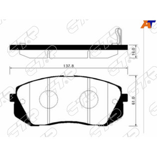 Колодки тормозные перед HYUNDAI IX35 09- I40 11- CTR