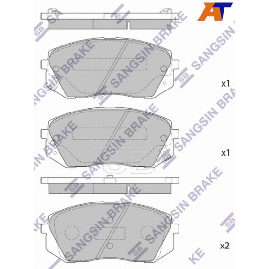 Колодки тормозные перед HYUNDAI IX35 09- I40 11- SANGSIN BRAKE