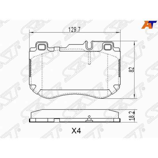 Колодки тормозные перед MERCEDES C180/W205 13- SAT