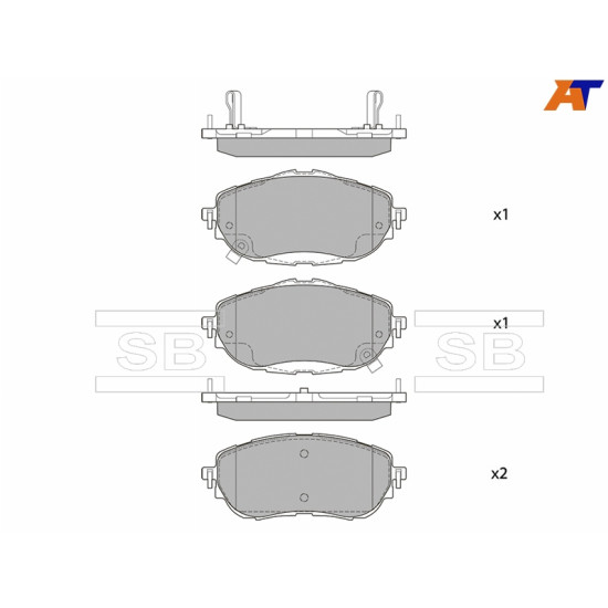 Колодки тормозные перед TOYOTA AURIS/HYBRID/COROLLA ##E18# 13- SANGSIN BRAKE