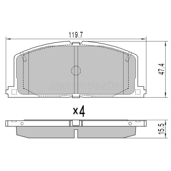 Колодки тормозные перед TOYOTA COROLLA/SPRINTER/RAUM/SPACIO/CALDINA SAT