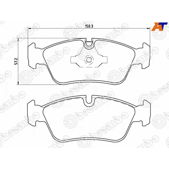 Колодки тормозные передн BMW 3 E90 BREMBO