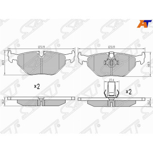 Колодки тормозные зад BMW 5 E39 95-03/ALPINA B10 E39 96-04 SAT