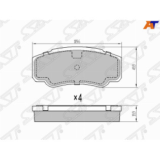 Колодки тормозные зад CITROEN JUMPER 97-/FIAT DUCATO 97-/PEUGEOT BOXER 97- SAT