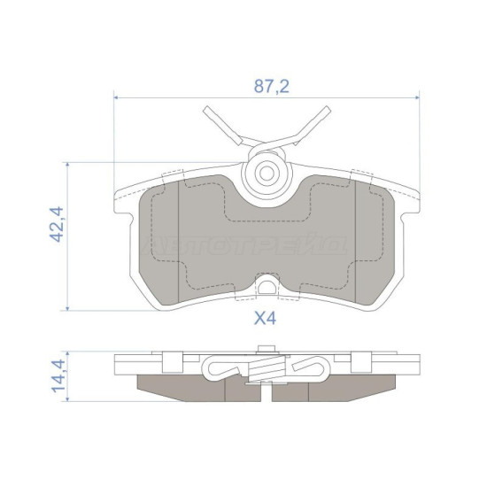 Колодки тормозные зад FORD FOCUS I 98-04/FIESTA 05- SAT