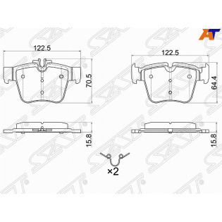 Колодки тормозные зад MERCEDES C-CLASS W205 14-18/ GLC X253 15- SAT