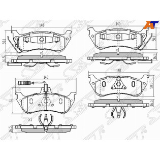 Колодки тормозные зад MERCEDES ML163 98-03 SAT