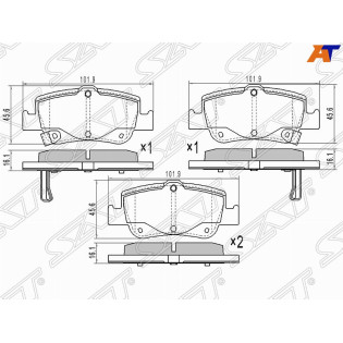 Колодки тормозные зад TOYOTA COROLLA 06- SAT