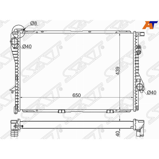 Радиатор BMW 5-Series 95-04 / 7-Series 94-01 SAT