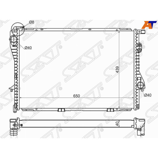 Радиатор BMW 5-Series 95-04 / 7-Series 94-01 SAT