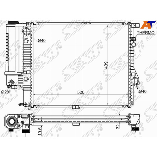 Радиатор BMW 5-Series 95-04 SAT