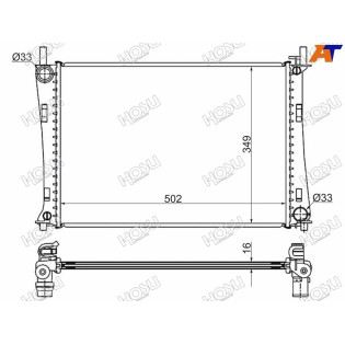 Радиатор FORD FUSION/FIESTA 1.25/1.4/1.6 01-08/MAZDA 2 1.3/1.4/1.6 02- HOSU