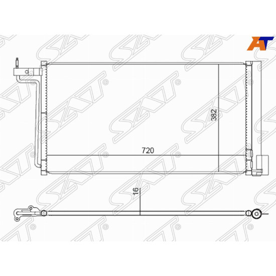 Радиатор кондиционера FORD FOCUS III 11- SAT