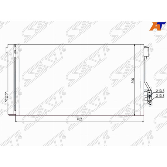 Радиатор кондиционера Mercedes-Benz Viano 03-14 / Vito 03-14 SAT