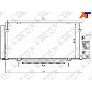 Радиатор кондиционера Subaru Legacy 03-09 / Outback 03-09 / Legacy B4 03-09 SAT