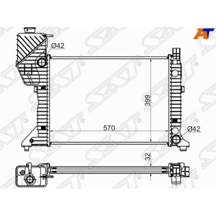 Радиатор Mercedes-Benz Sprinter 95-06 SAT