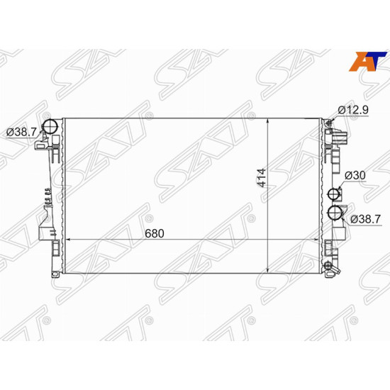 Радиатор Mercedes-Benz Viano 03-14 / Vito 03-14 SAT