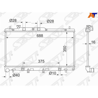 Радиатор Subaru Legacy 03-09 / Outback 03-09 / Legacy B4 03-09 SAT