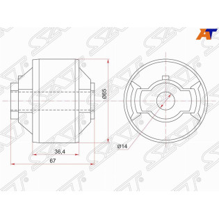 Сайлентблок передн заднего продольного рычага (ступицы) SUBARU LEGASY/LANCASTER 98 SAT