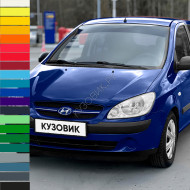 Бампер передний в цвет кузова Hyundai Getz (2005-2011) рестайлинг без отверстий под птф