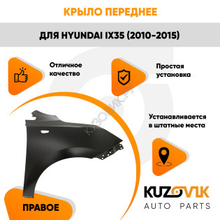 Крыло переднее правое Hyundai ix35 (2010-2015) KUZOVIK
