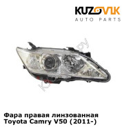 Фара правая линзованная Toyota Camry V50 (2011-) KUZOVIK